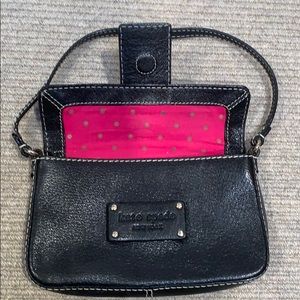 Kate Spade black leather shoulder bag